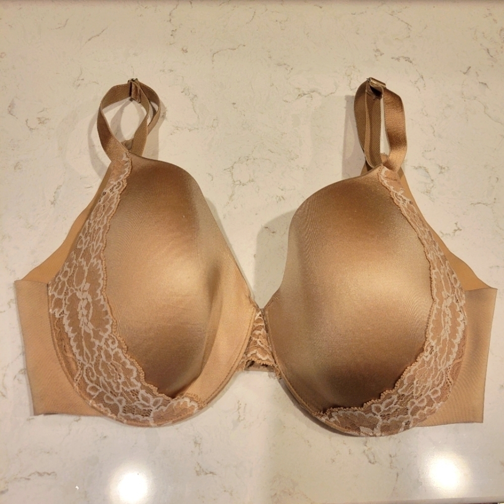 Soma Vanishing Back Full Coverage Lace Trim Bra Size 34DD